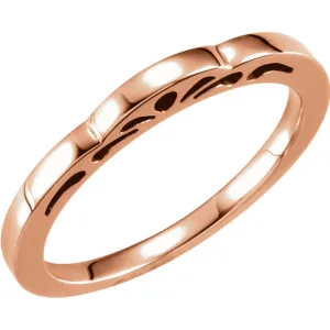14k Rose Gold Stackable Ring, Size 7