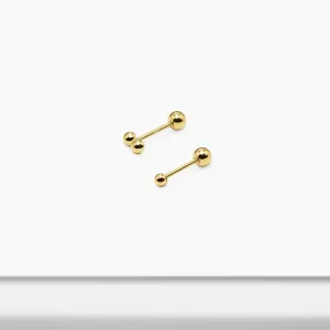 14k Solid Gold 2mm Ball Stud Earring