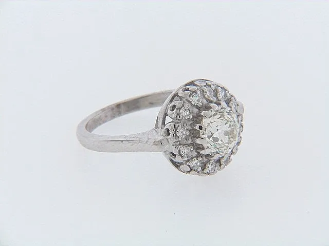 14K-WG DIAMOND SOLITAIRE RING