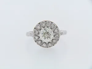 14K-WG DIAMOND SOLITAIRE RING