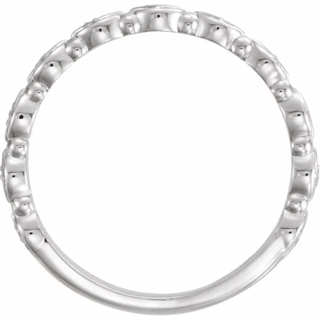 14K White 1/8 CTW Stackable Diamond Ring