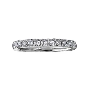 14K White Gold (0.33ct) Pavee Set Diamond Stackable Wedding Band