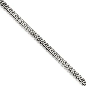 14K White Gold 11MM Men's Curb Link Bracelet