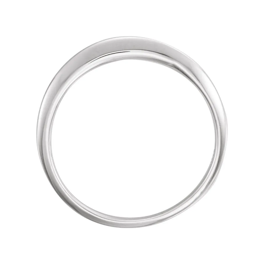 14k White Gold #3 Band, Size 6