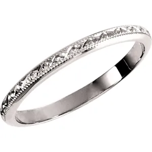 14k White Gold Band Size 6