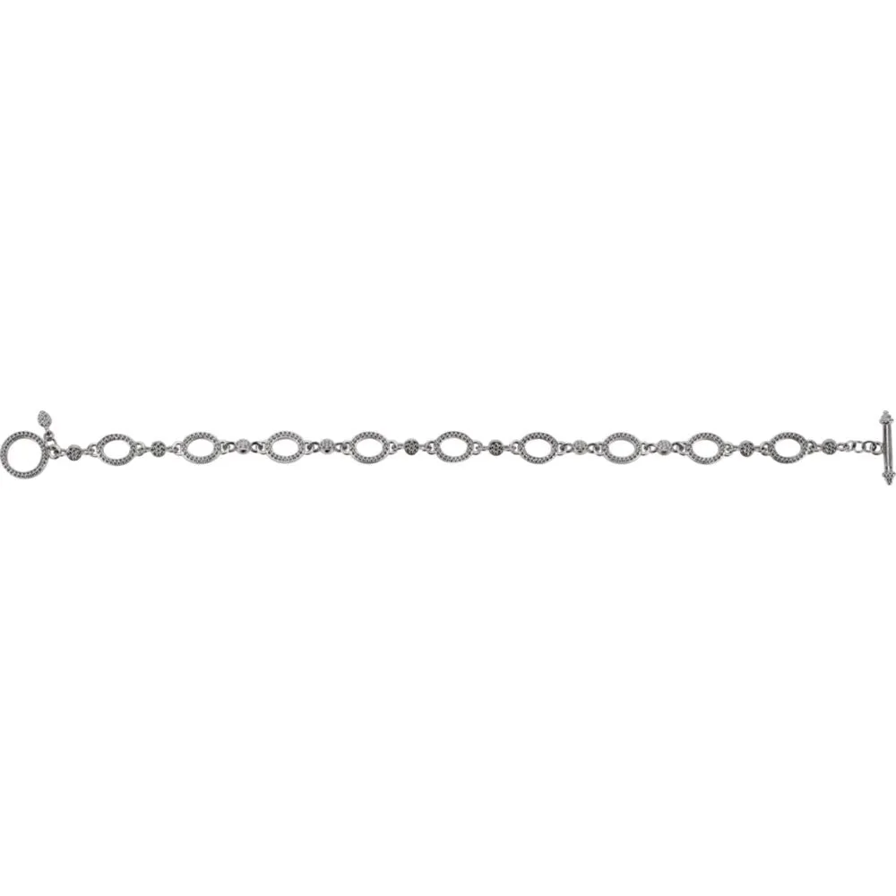 14k White Gold Metal Fashion 7.5" Bracelet