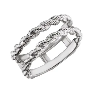 14k White Gold Ring Guard, Size 6