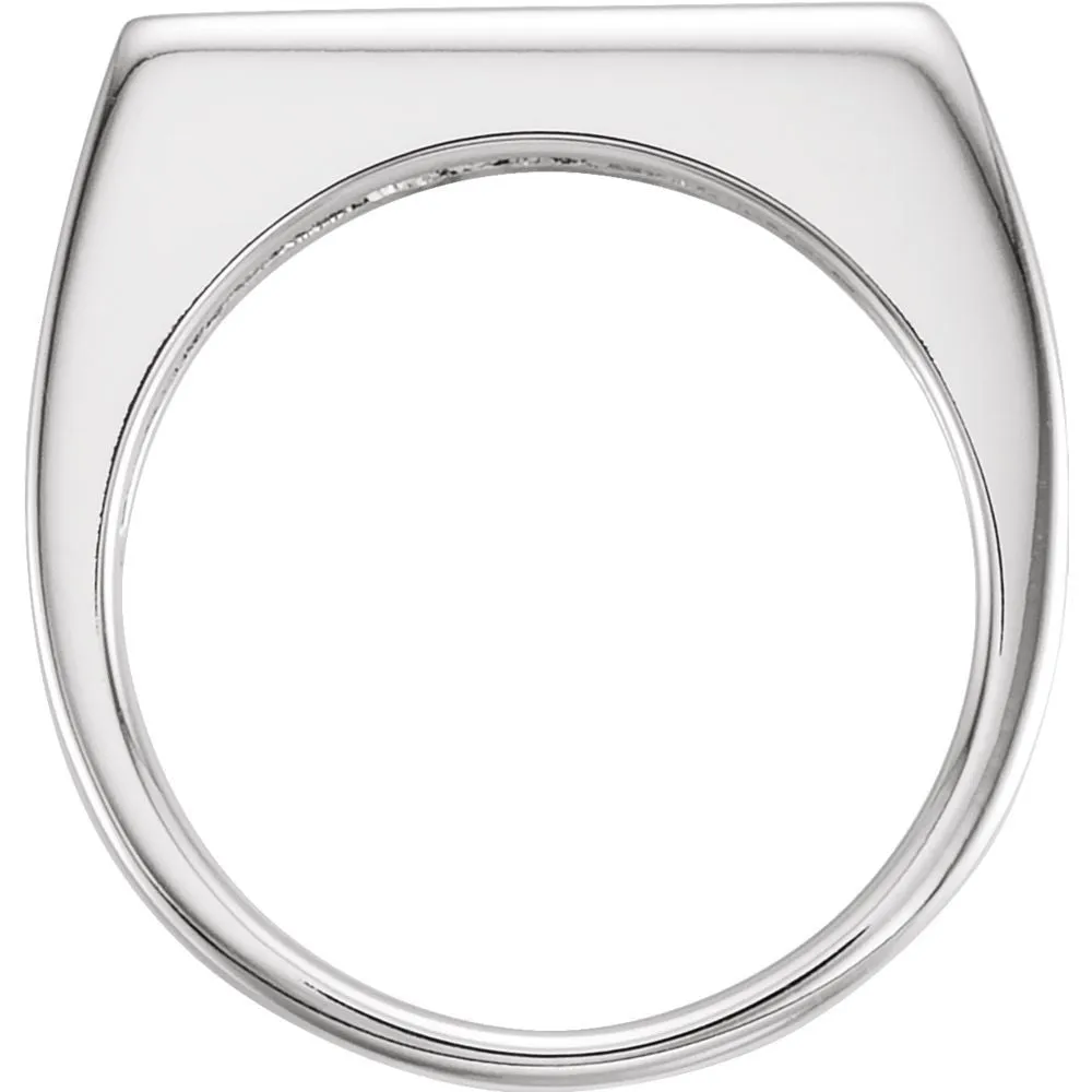 14k White Gold Stackable Ring, Size 7