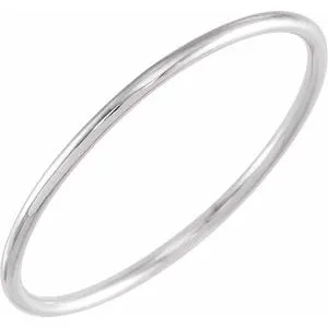 14K White Stackable Ring Size 4