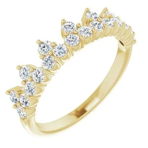 14K Yellow 5/8 CTW Lab-Grown Diamond Stackable Ring