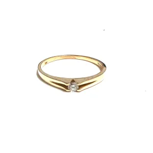 14K Yellow Gold (0.07ct) Diamond Promise Ring