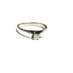 14K Yellow Gold (0.15ct) Diamond Solitaire Ring