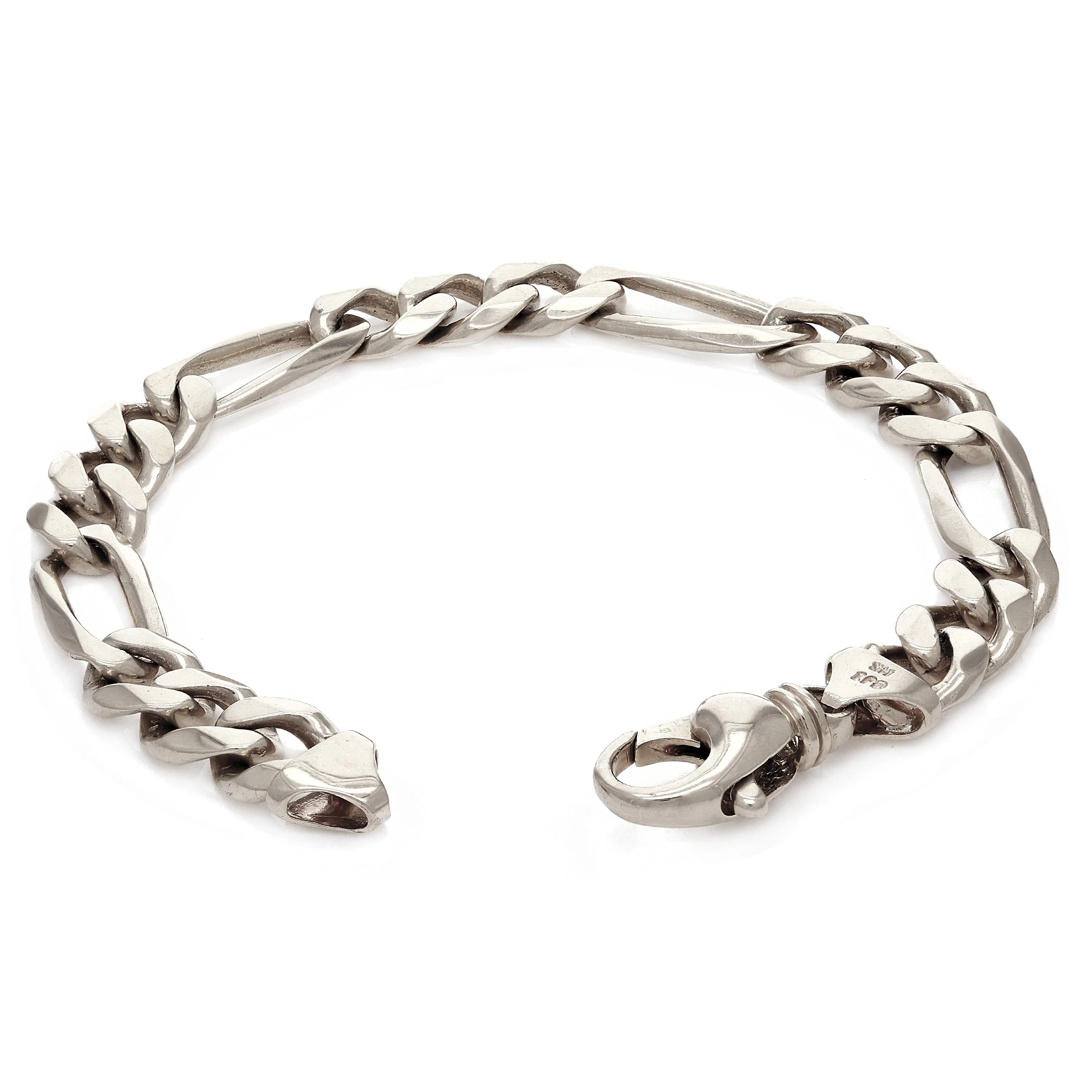 14k Yellow Gold Figaro Chain Bracelet Heavy Solid Gold 7" 10.5mm 35.2 grams Various Lengths