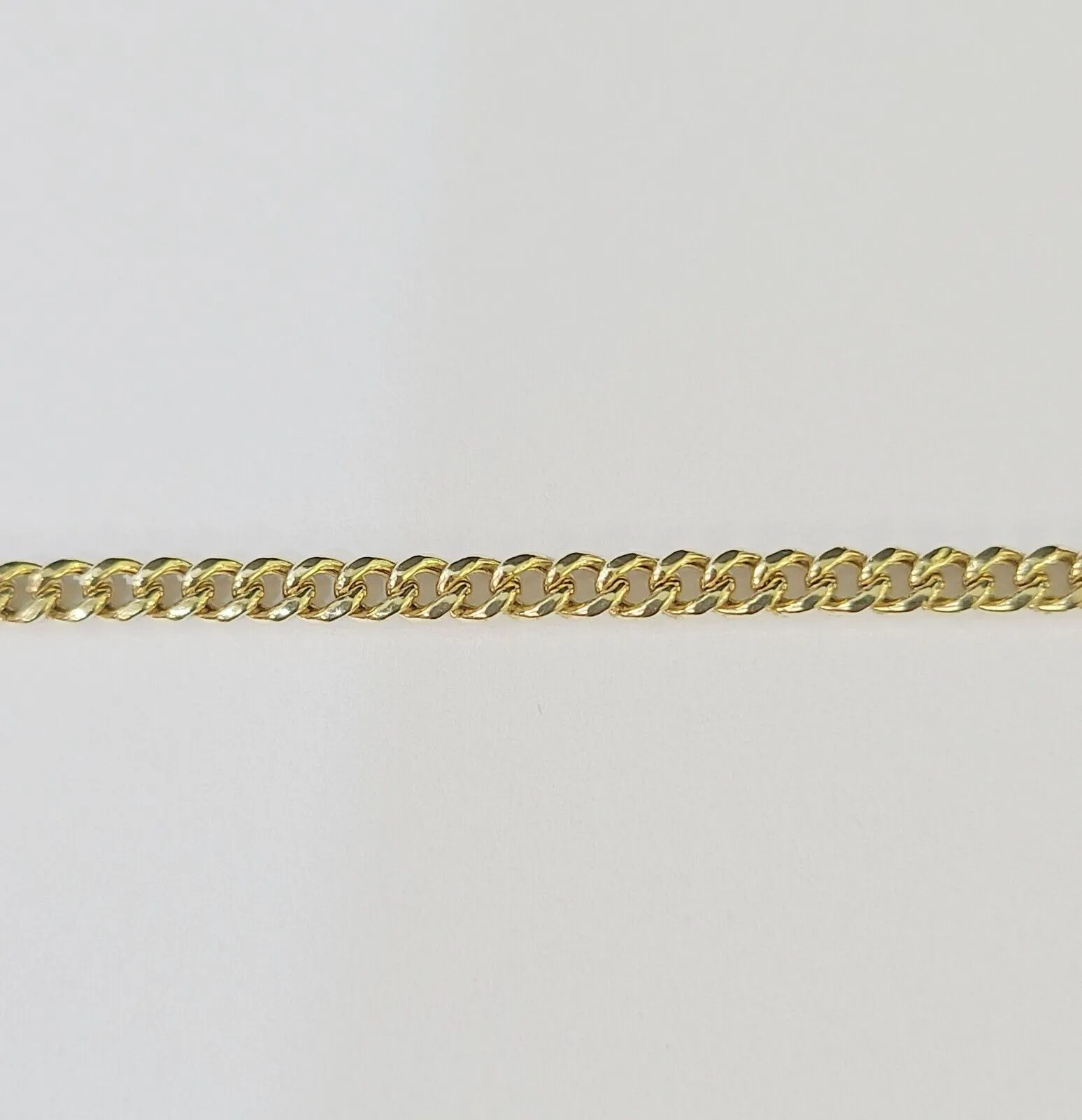 14K Yellow Gold Miami Cuban Bracelet 8" Inch 3mm Box Clasp Real Genuine