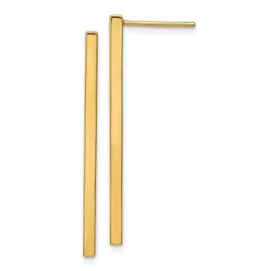 14k Yellow Gold Polished Post Dangle Earrings