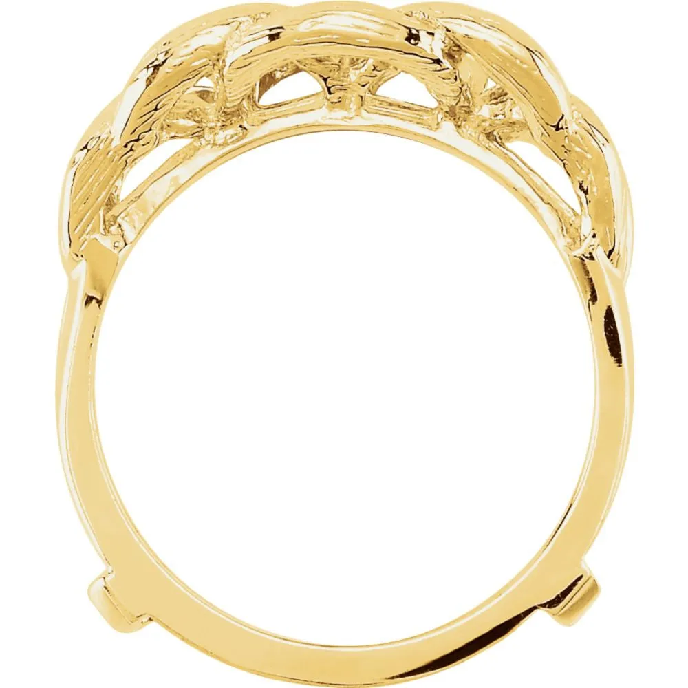 14k Yellow Gold Ring Guard, Size 6
