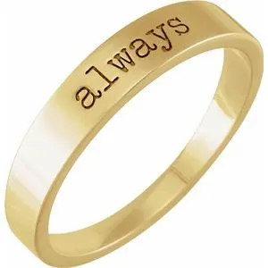 14K Yellow "Always" Stackable Ring Size 5