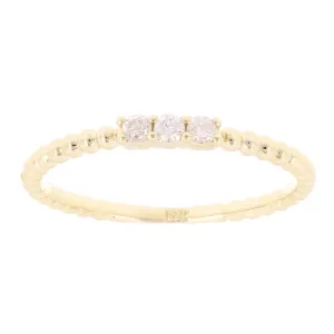 14k Yellow White or Rose Gold 0.27ctw Diamond 3-Piece Set Stackable Ring Size 6.5