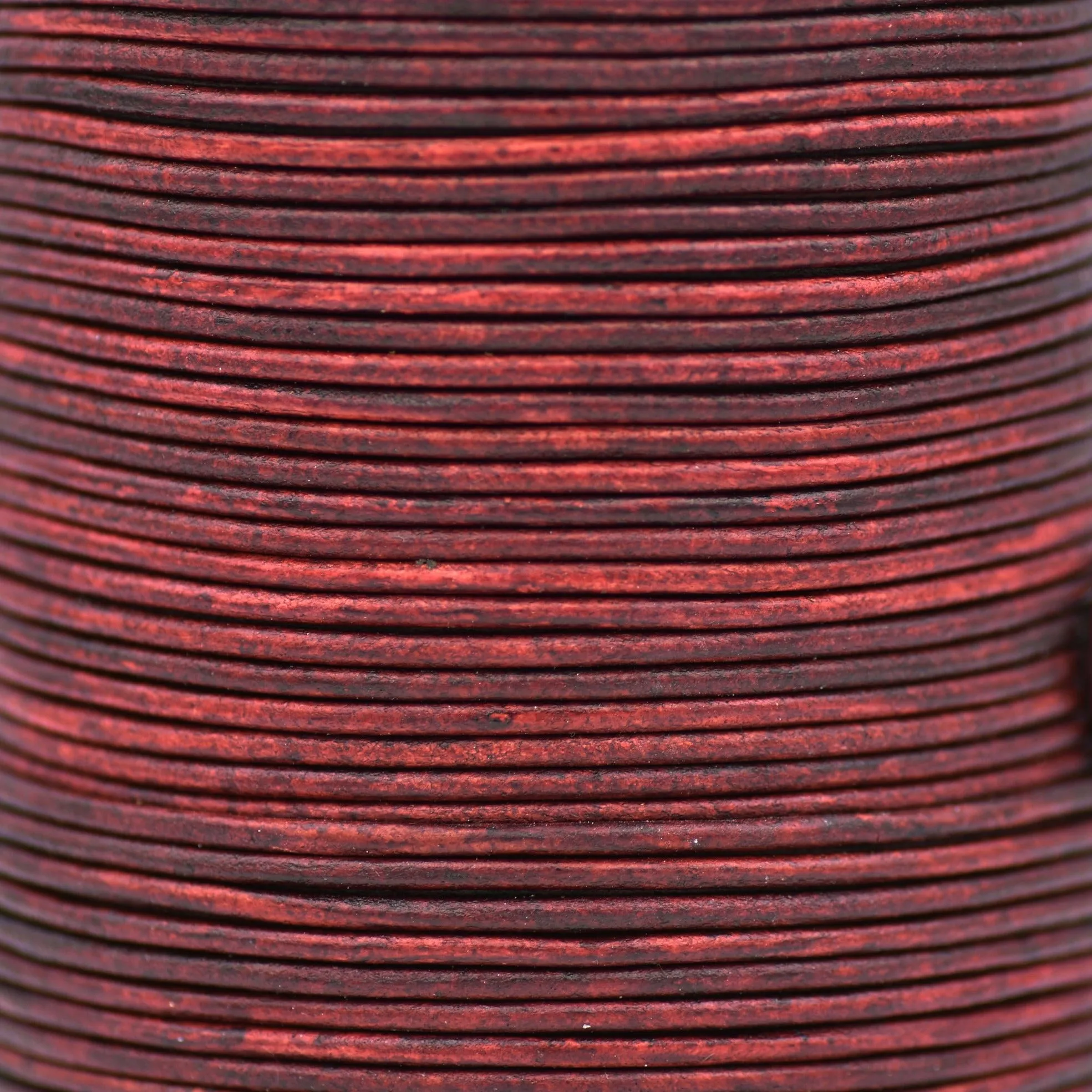 1.5mm Leather Cord - Red Wine Color - Round