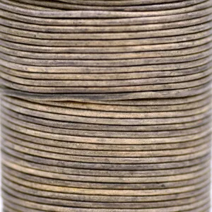 1.5mm Leather Cord - Vintage Grey Brown - Round