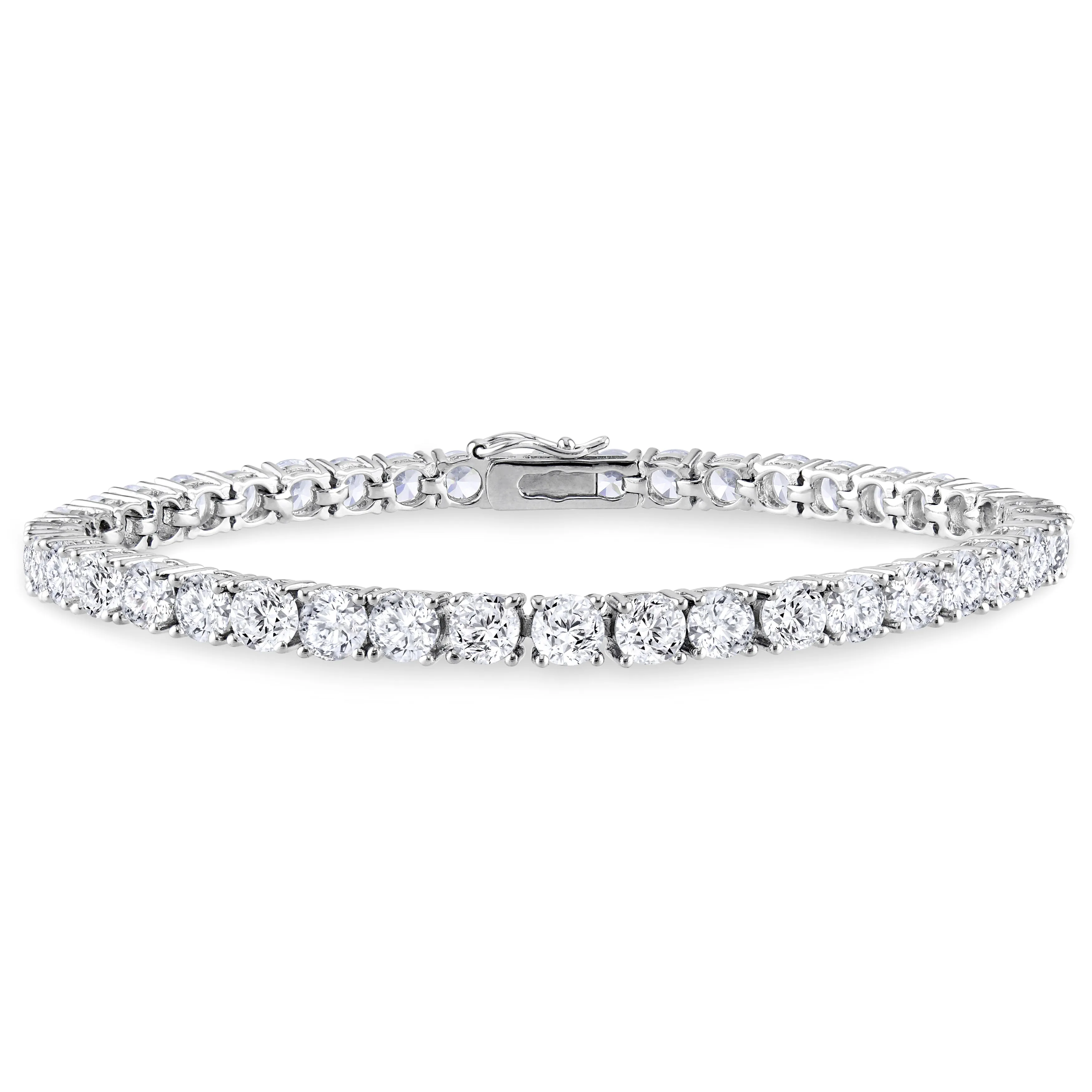 18 4/5 CT TGW CUBIC ZIRCONIA TENNIS BRACELET IN STERLING SILVER