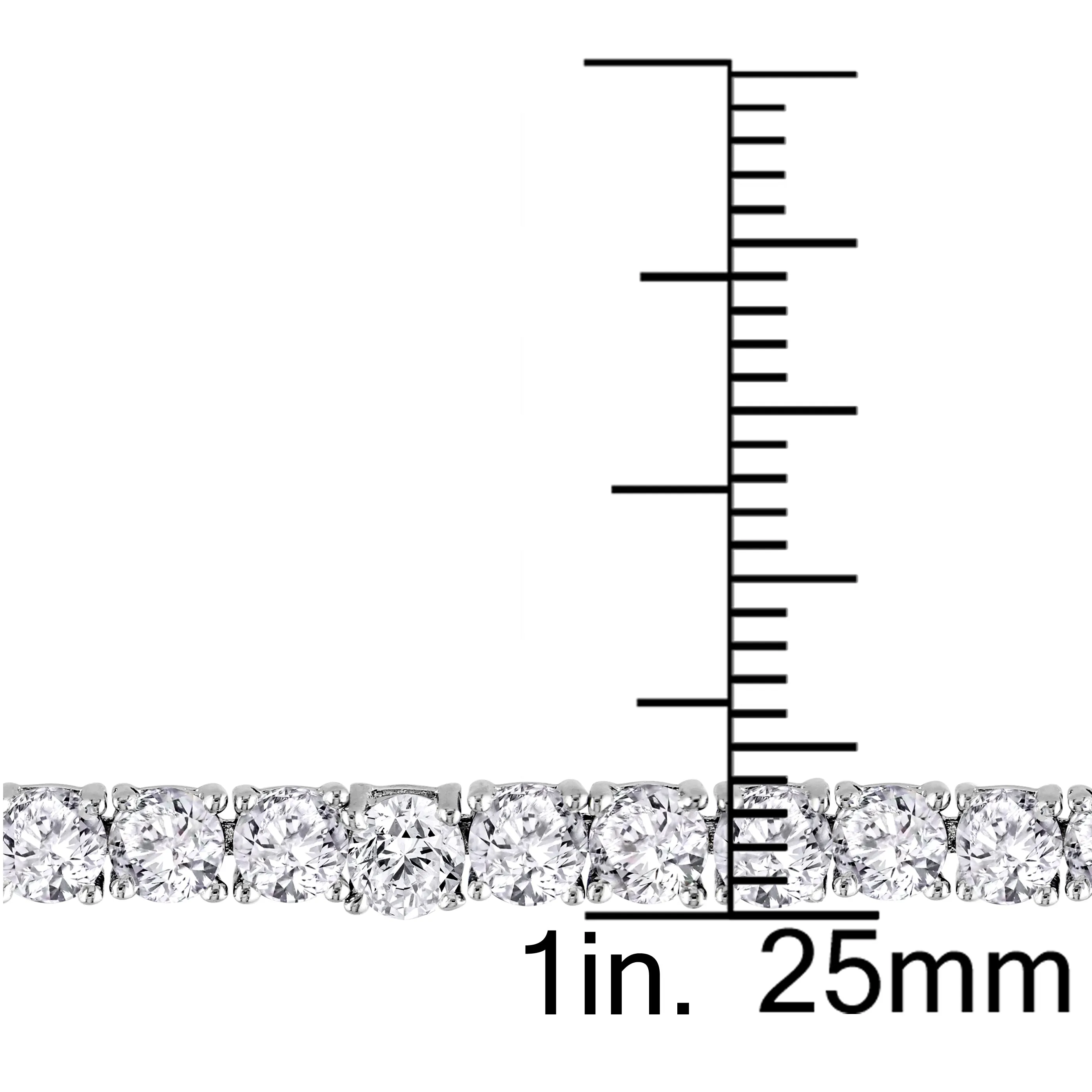 18 4/5 CT TGW CUBIC ZIRCONIA TENNIS BRACELET IN STERLING SILVER