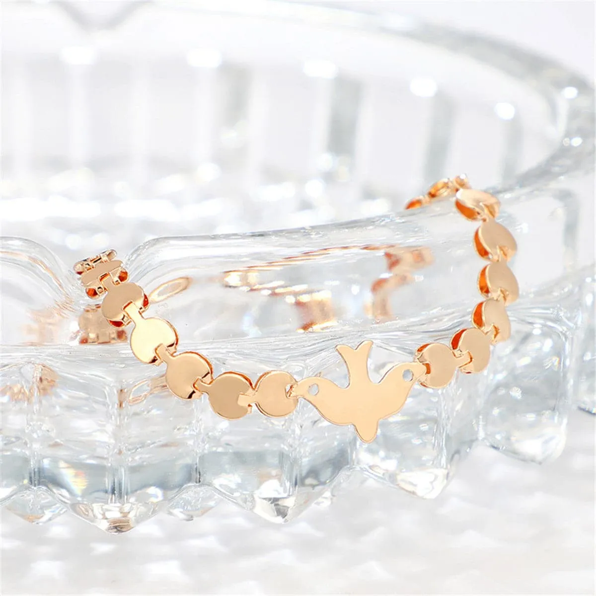 18K Gold-Plated Bird Bracelet