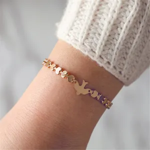 18K Gold-Plated Bird Bracelet