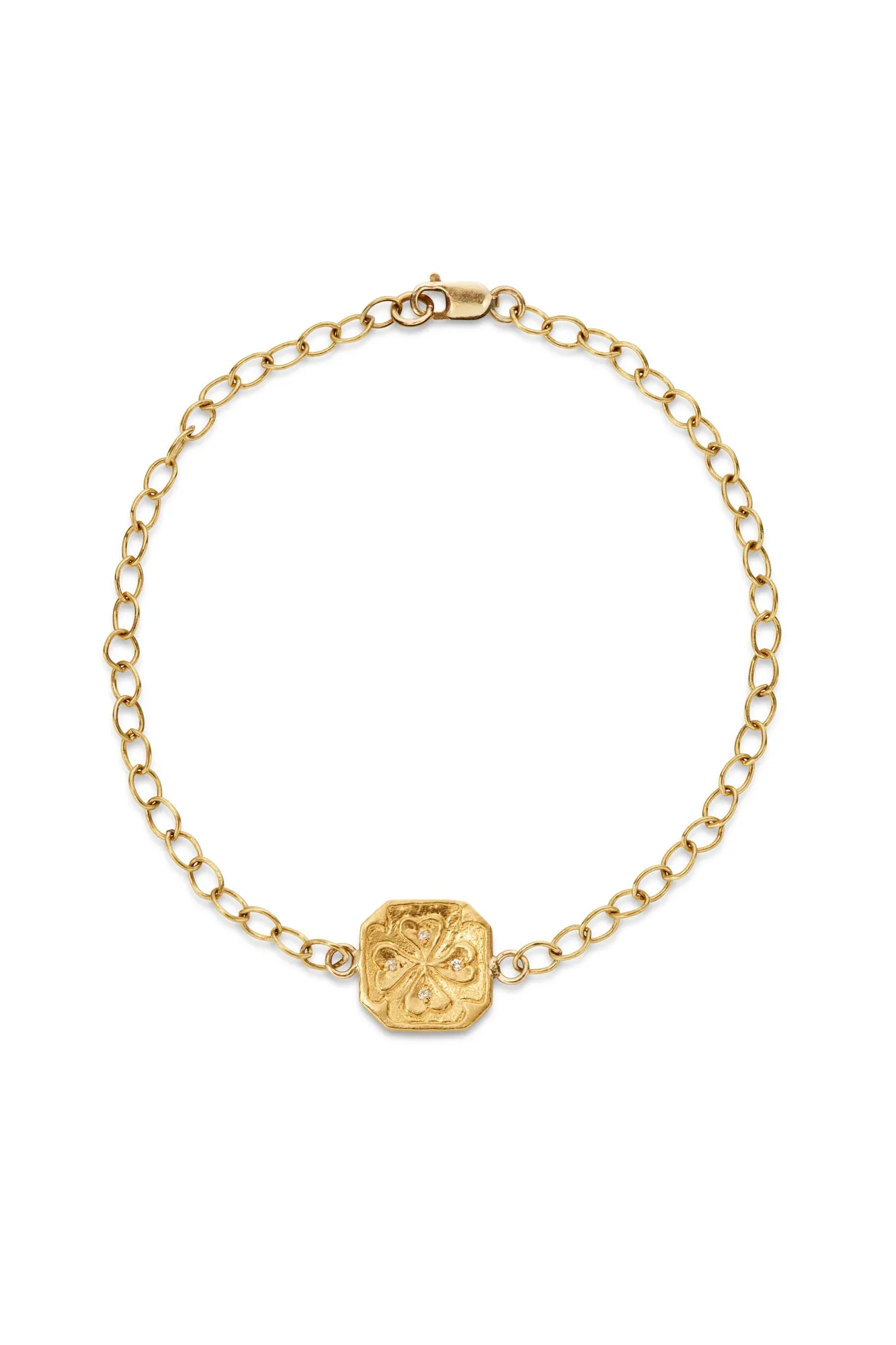 18KY Clover Bracelet