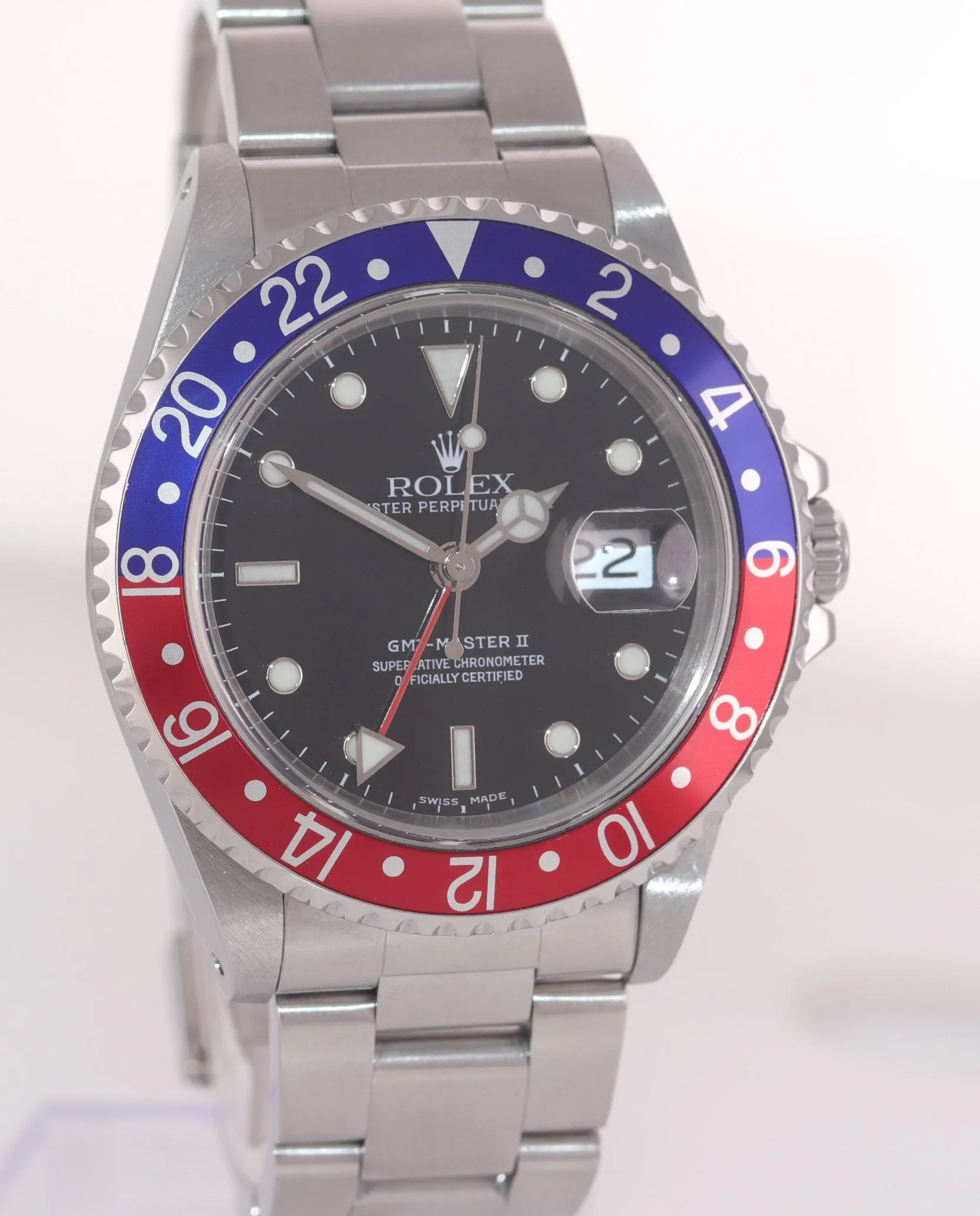 1999 Rolex GMT-Master 2 Pepsi 40mm Steel 16710 Blue Red Watch Box