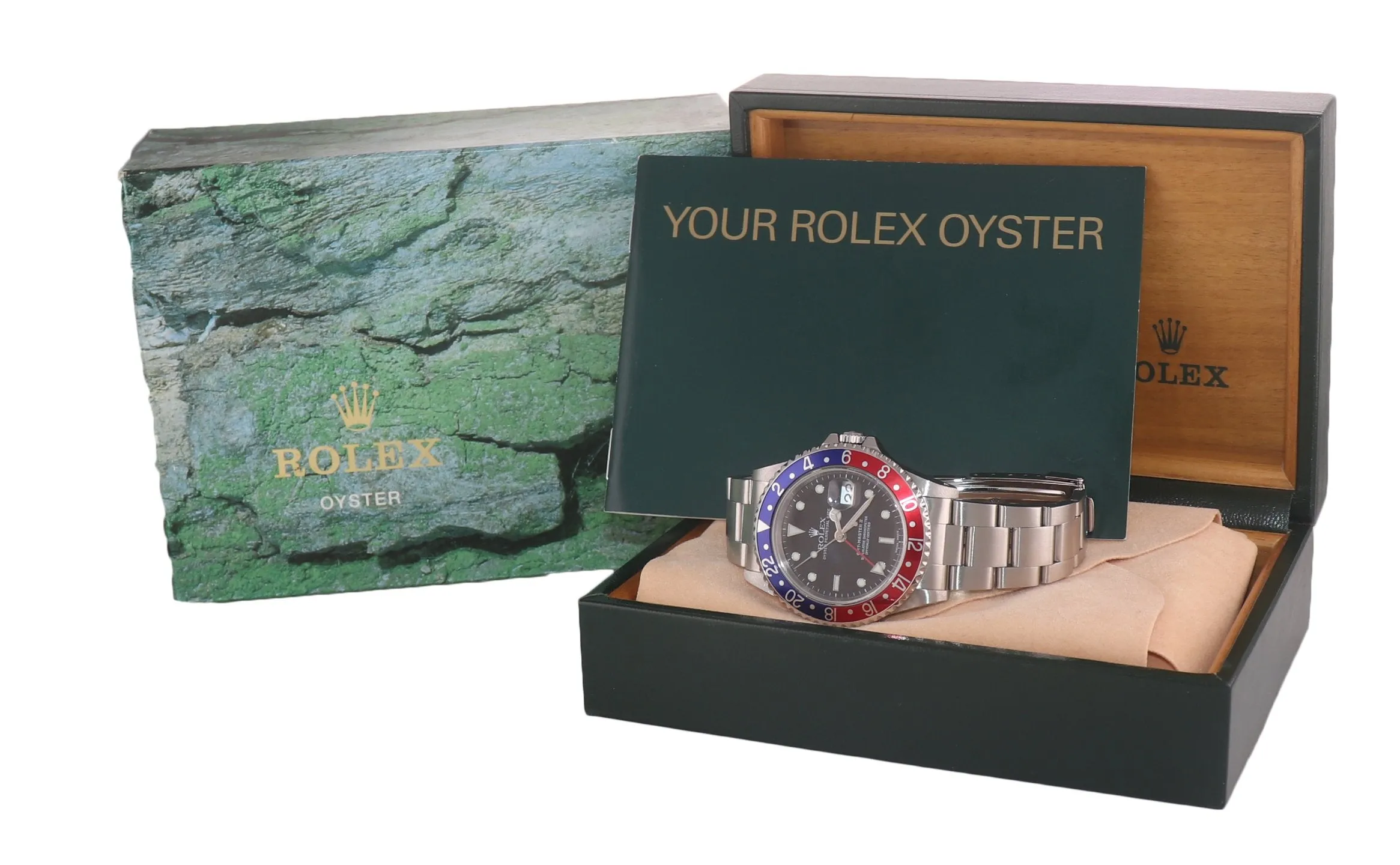 1999 Rolex GMT-Master 2 Pepsi 40mm Steel 16710 Blue Red Watch Box