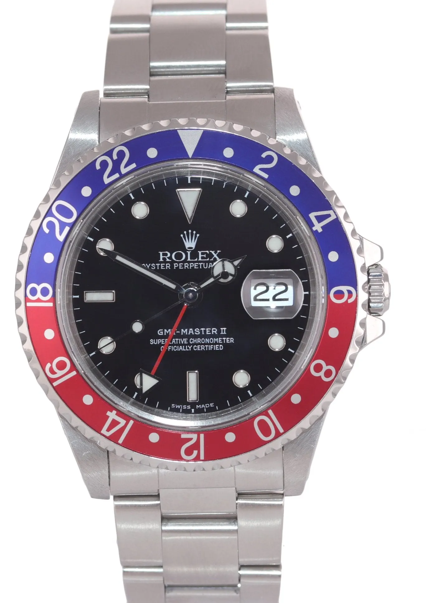 1999 Rolex GMT-Master 2 Pepsi 40mm Steel 16710 Blue Red Watch Box