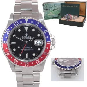 1999 Rolex GMT-Master 2 Pepsi 40mm Steel 16710 Blue Red Watch Box