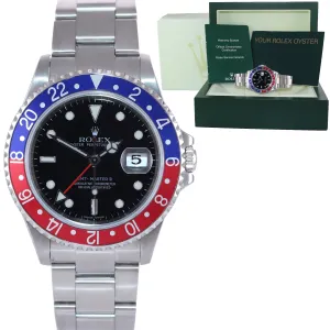 2007 Rolex GMT-Master 2 Pepsi 40mm Steel 16710 NO HOLES Black Watch Box