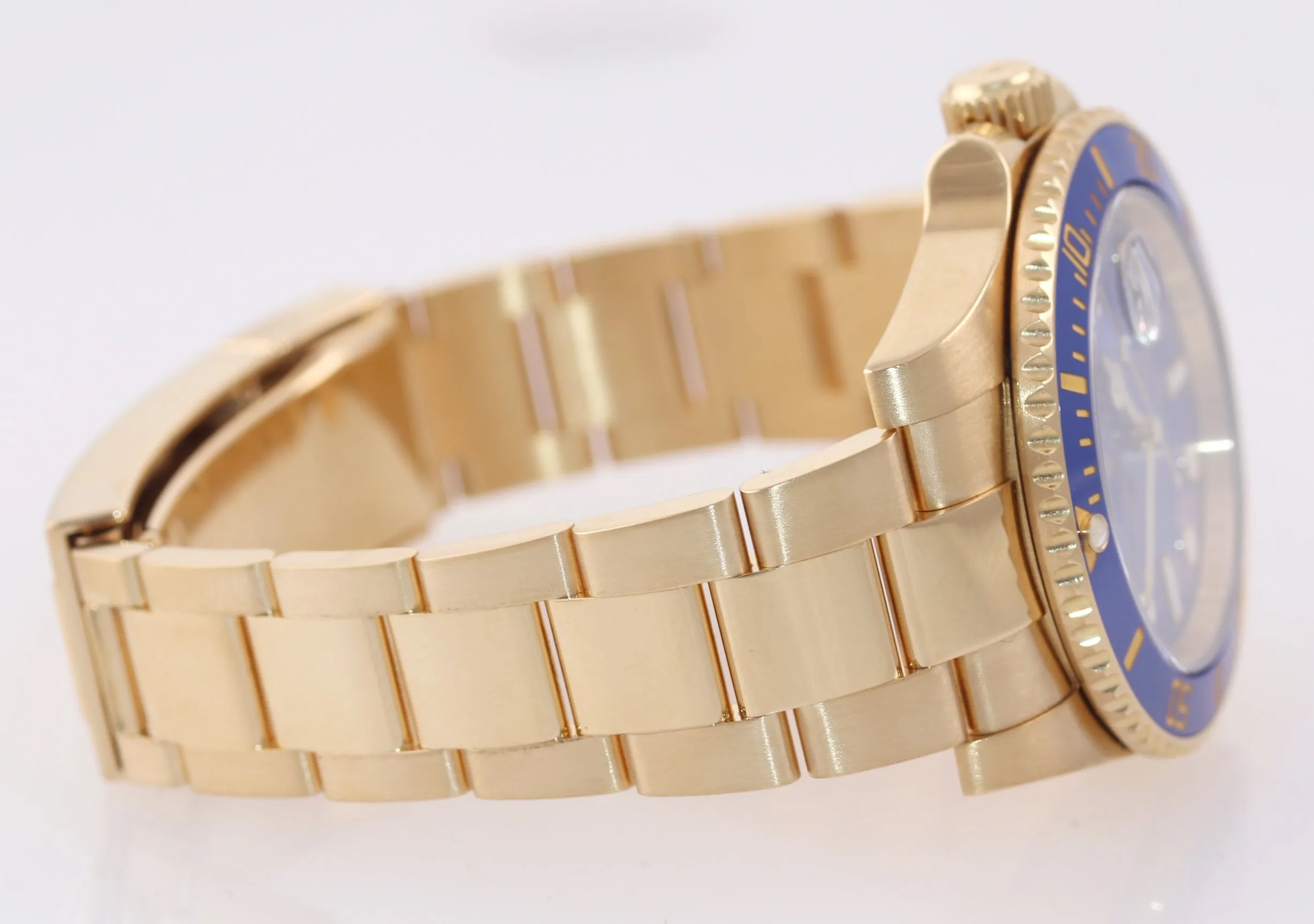 2010 MINT PAPERS Rolex Blue Smurf Ceramic 116618 18k Yellow Gold 40MM Watch