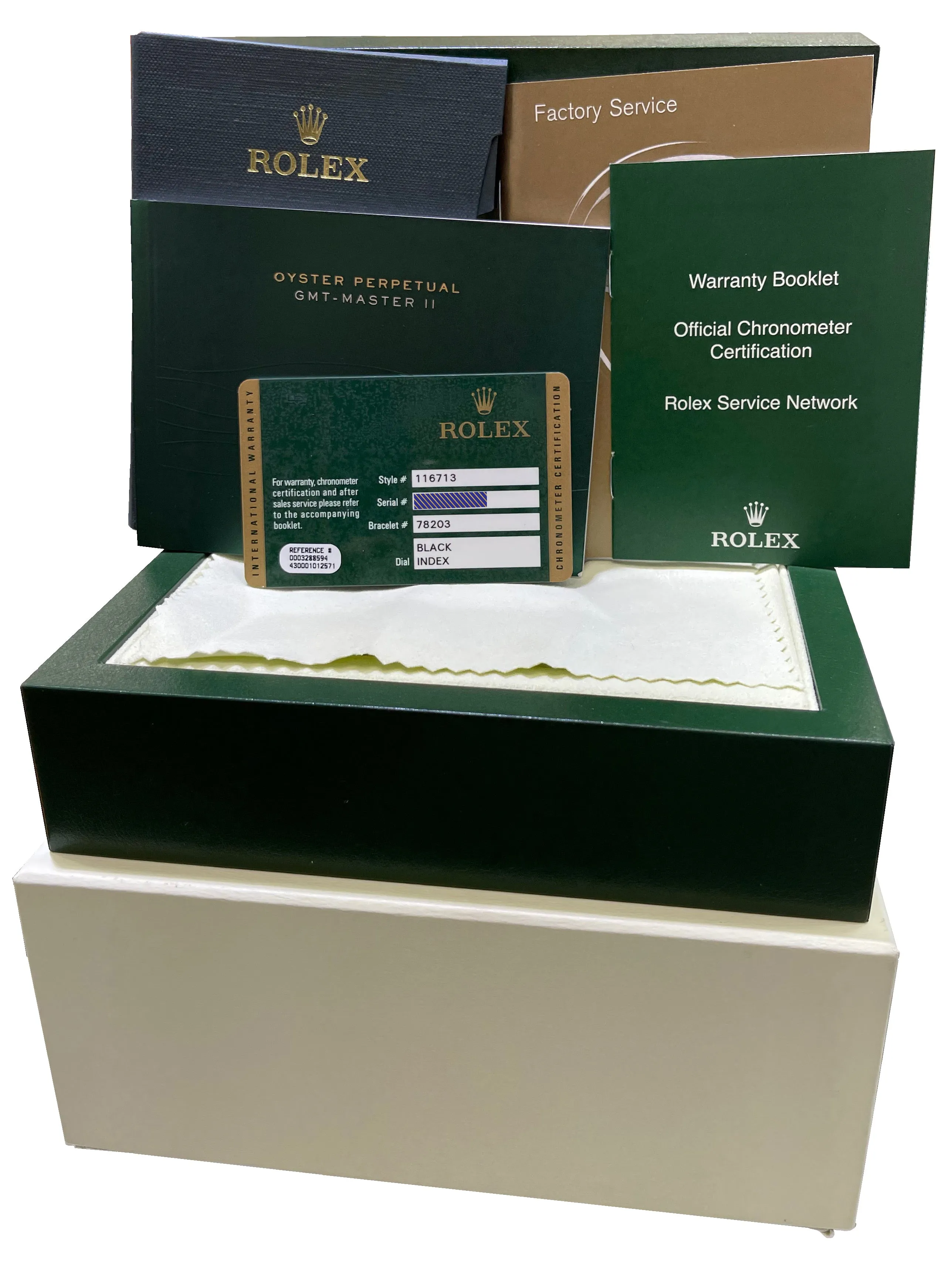 2013 Rolex GMT-Master II Ceramic Black Two-Tone Gold 40mm Watch FULL SET 116713