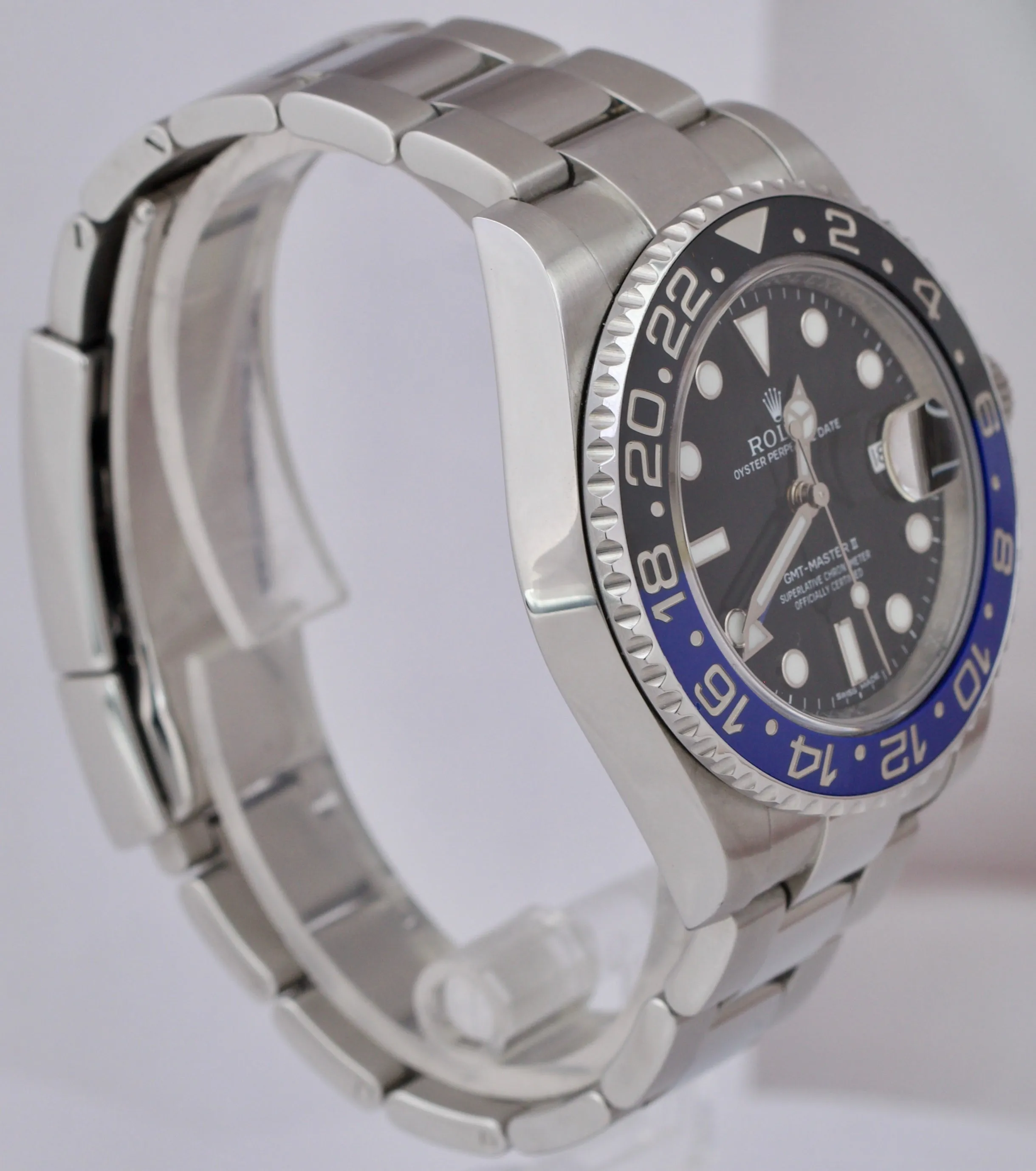 2015 Rolex GMT-Master II Batman Blue Black Ceramic 40mm Watch 116710 BLNR B P