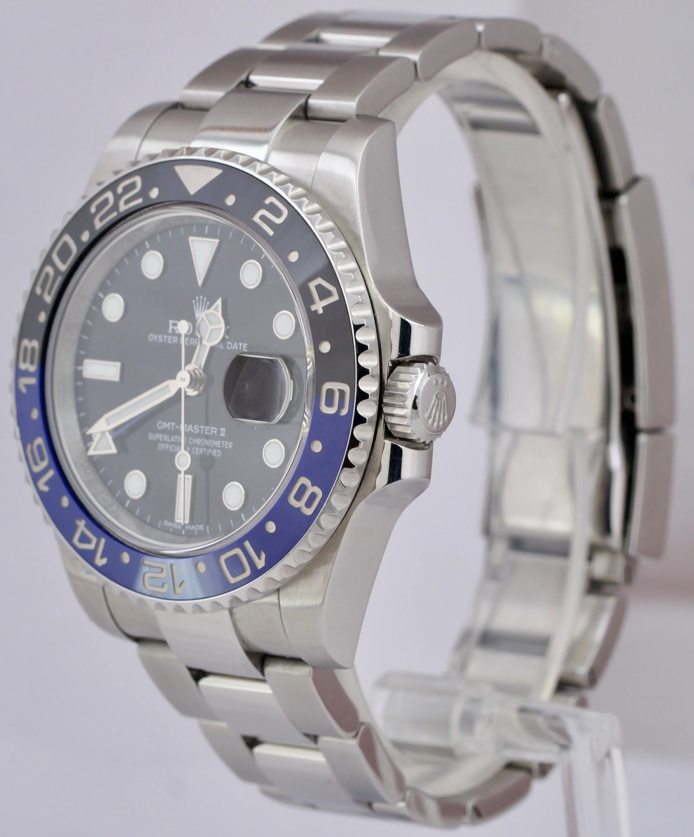 2015 Rolex GMT-Master II Batman Blue Black Ceramic 40mm Watch 116710 BLNR B P