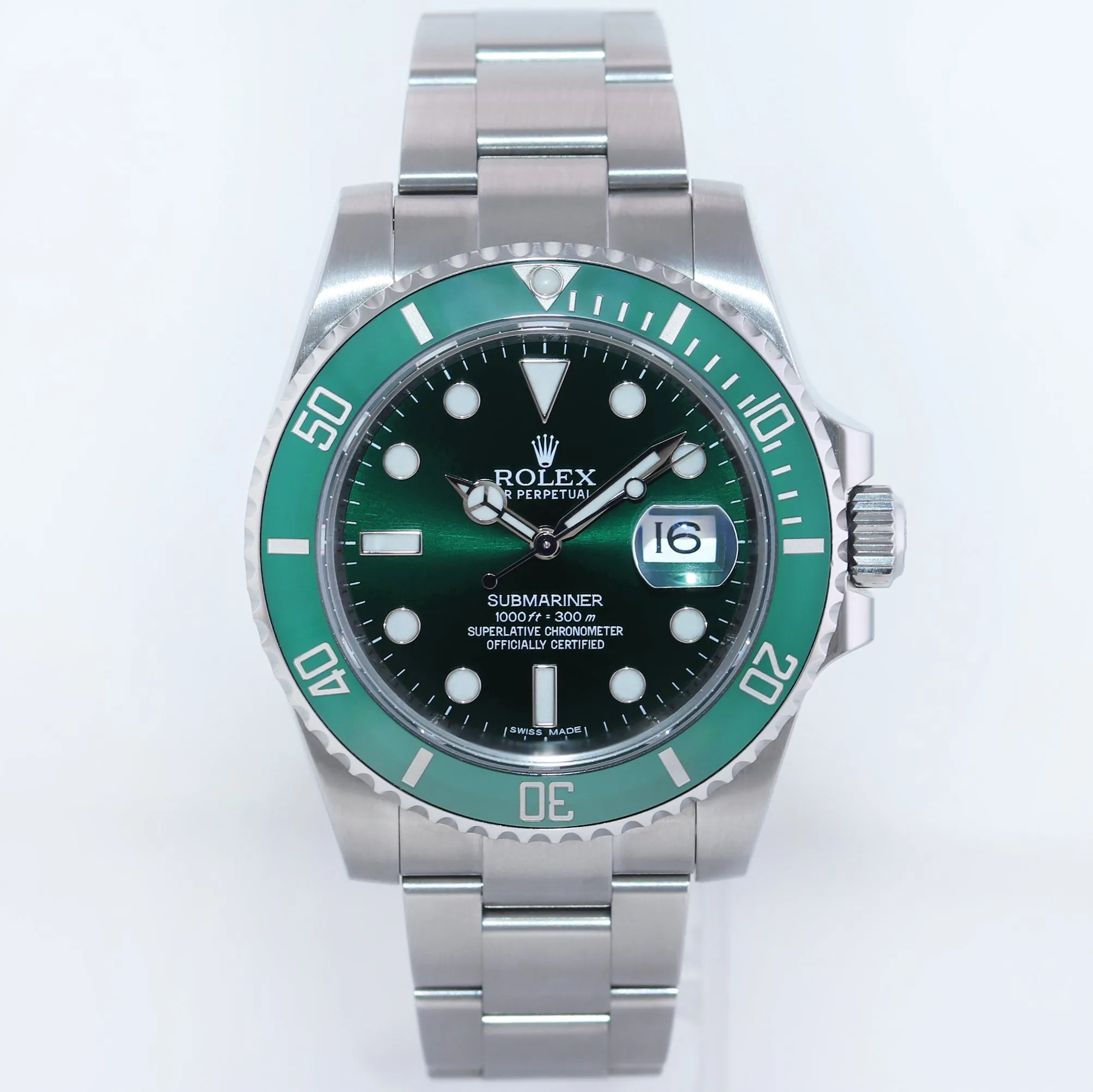 2017 MINT Rolex Submariner Hulk 116610LV Green 40mm Ceramic Watch Box