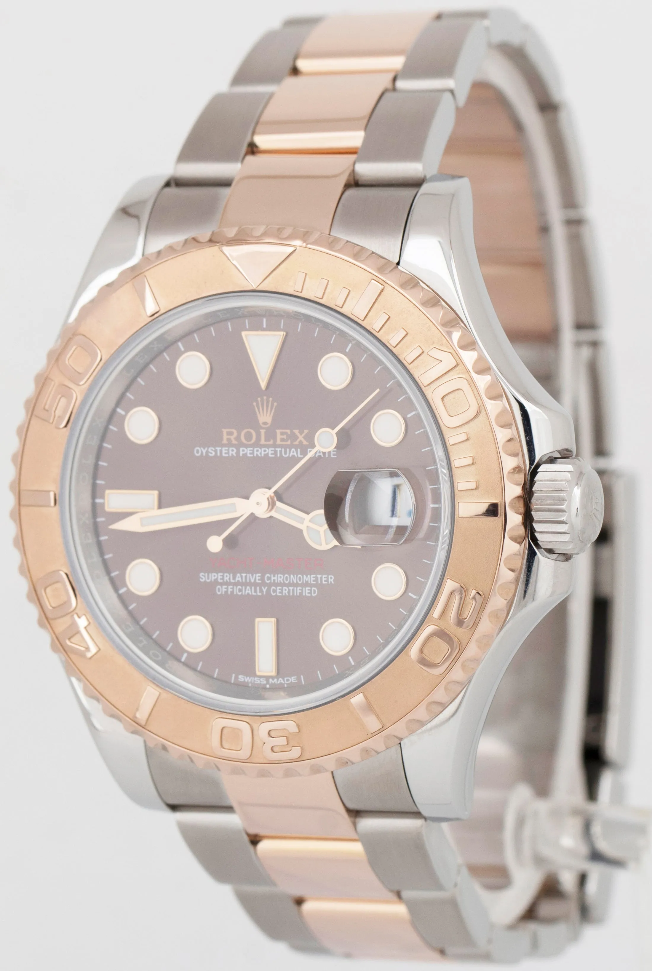 2017 PAPERS Rolex Yacht-Master CHOCOLATE 40mm 18K Rose Gold Steel YM1 116621 BOX