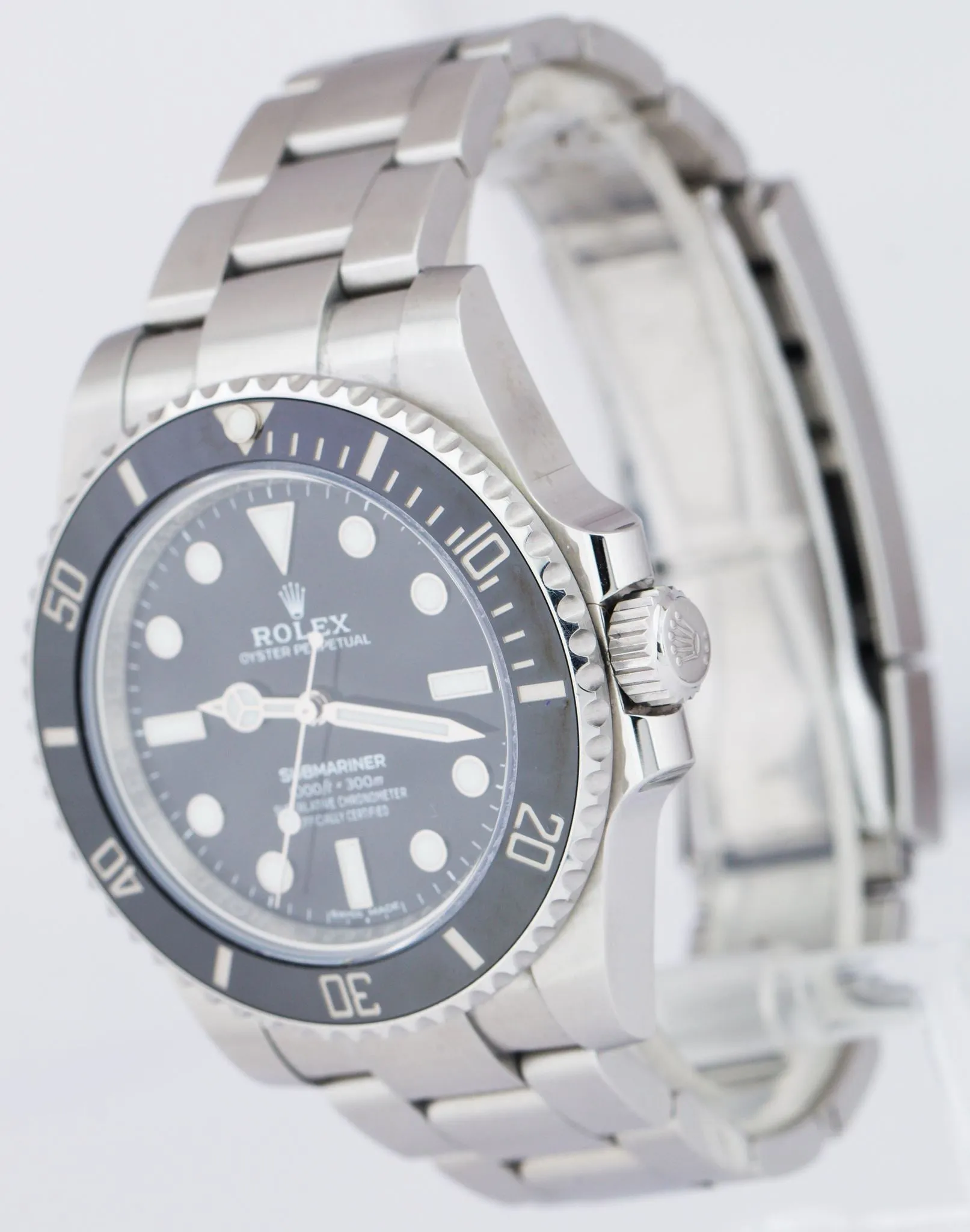 2017 Rolex Submariner No-Date Stainless 40mm Black Ceramic Dive Watch 114060