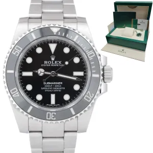 2017 Rolex Submariner No-Date Stainless 40mm Black Ceramic Dive Watch 114060