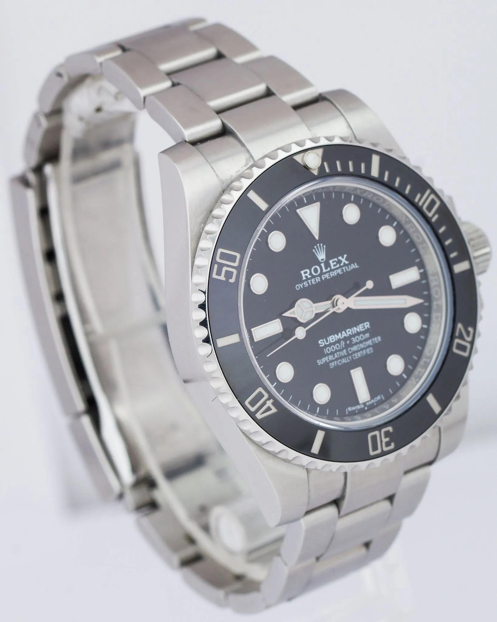 2017 Rolex Submariner No-Date Stainless 40mm Black Ceramic Dive Watch 114060