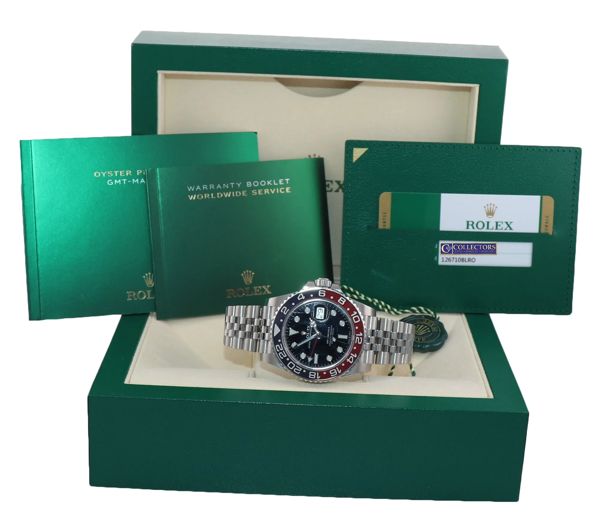 2019 PAPERS Rolex GMT Master PEPSI Red Blue Jubilee Ceramic 126710 Watch Box