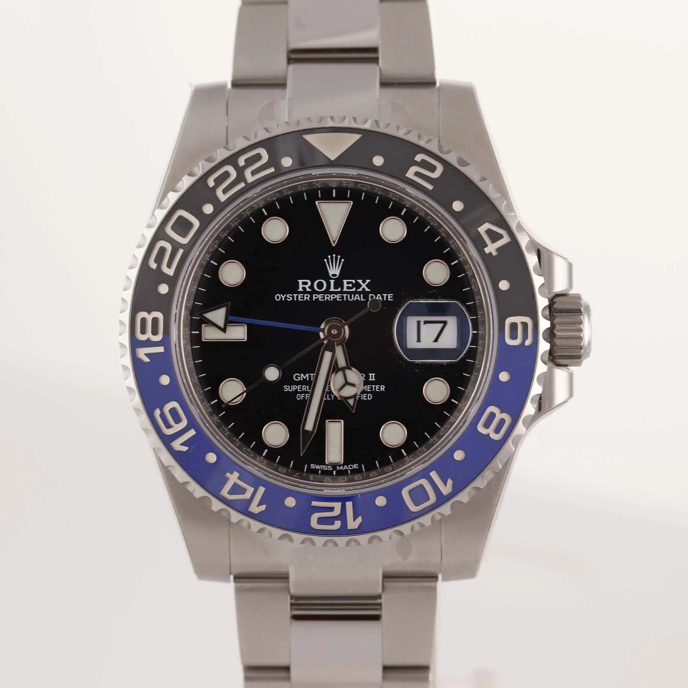 2019 STICKERS PAPERS Rolex GMT Master Batman Blue Ceramic 116710 Watch