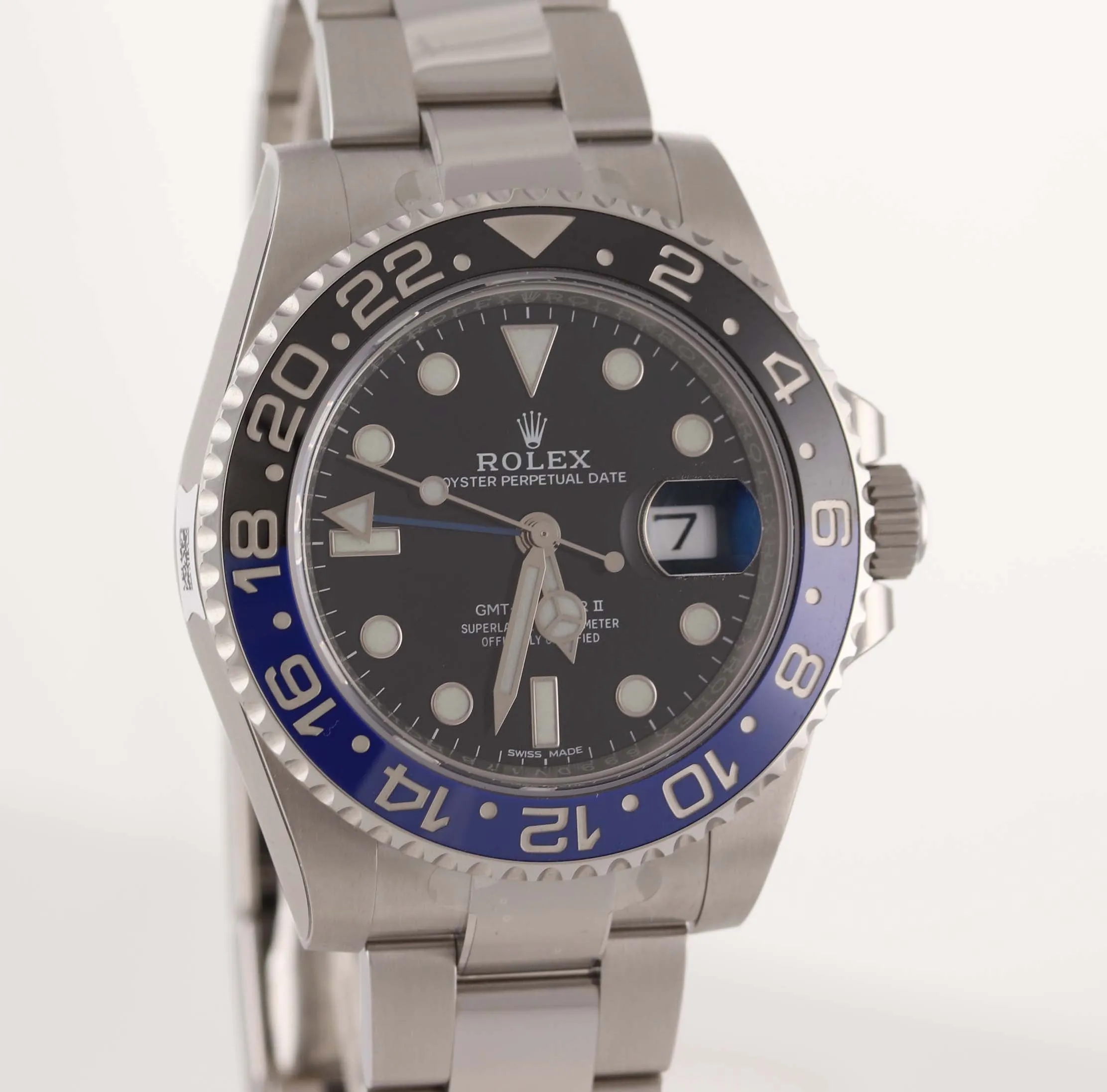 2019 STICKERS PAPERS Rolex GMT Master Batman Blue Ceramic 116710 Watch