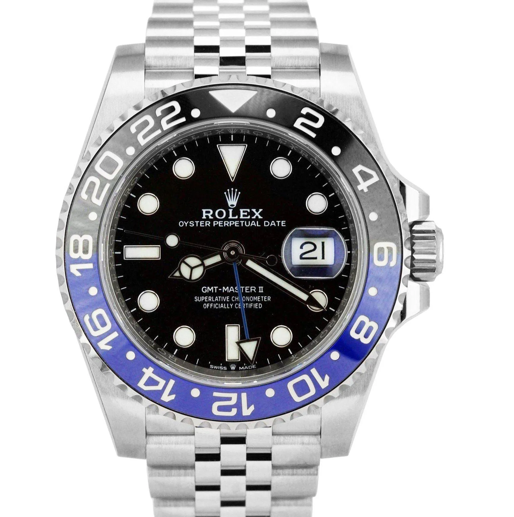 2020 MINT Rolex GMT-Master II Batman Black Blue SS Ceramic 40mm 126710 BLNR B P