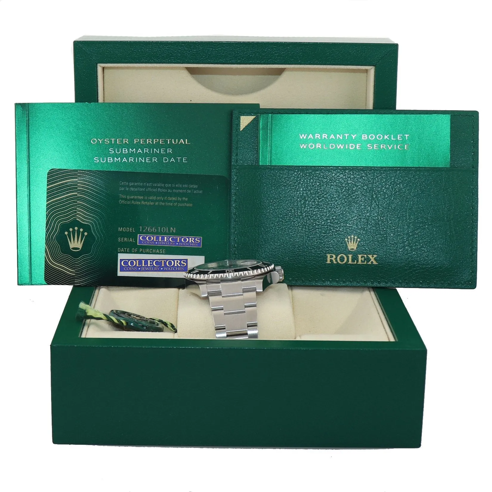 2020 PAPERS NEW Rolex Submariner 41mm Black Ceramic 126610LN Watch Box