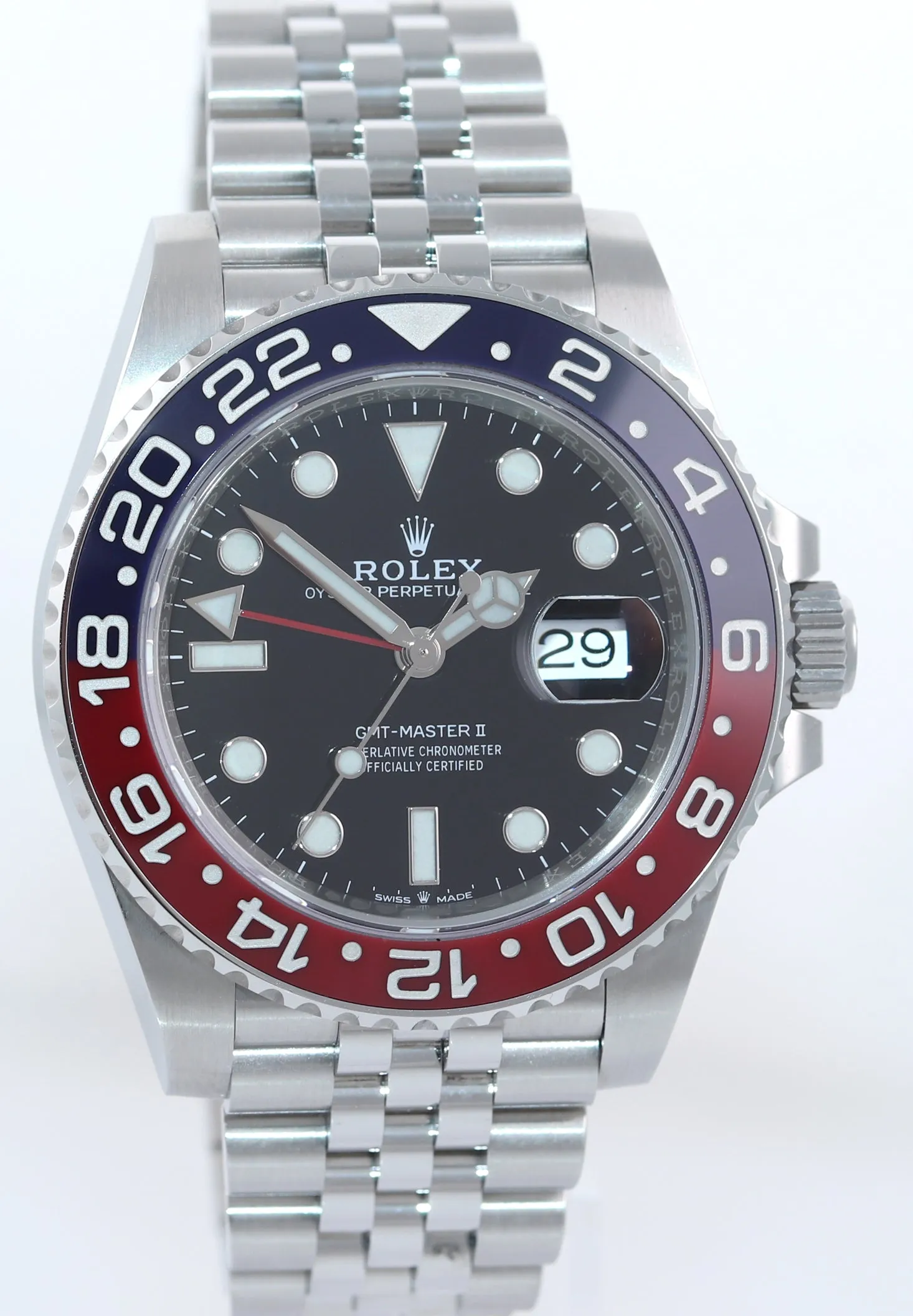 2020 PAPERS Rolex GMT Master PEPSI Red Blue Jubilee Ceramic 126710 Watch Box