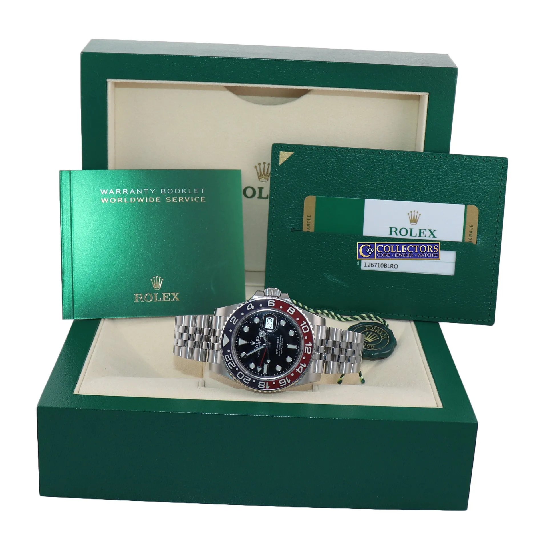 2020 PAPERS Rolex GMT Master PEPSI Red Blue Jubilee Ceramic 126710 Watch Box